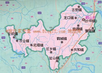 江门鹤山市地图