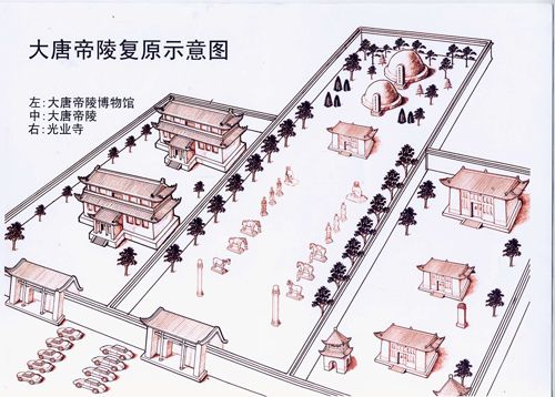 西安帝王陵墓分布图图片